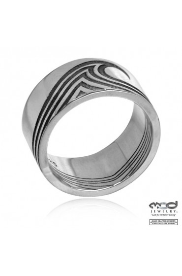 Couple's wave band ring - Men's